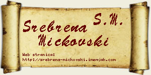 Srebrena Mickovski vizit kartica